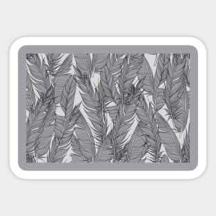 Grey Feather Seamless Pattern Sticker